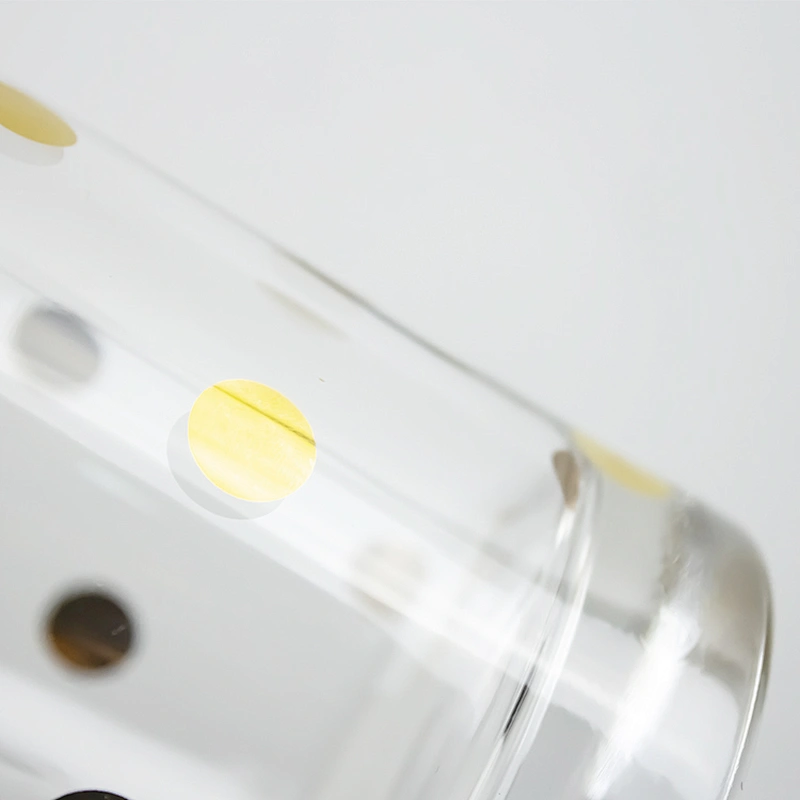 205ml Gold Decal Dots Decoration Whisky Glass Cup