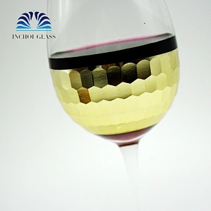 2019 New Design Honeycomb Golden Goblet Red Wine Glass