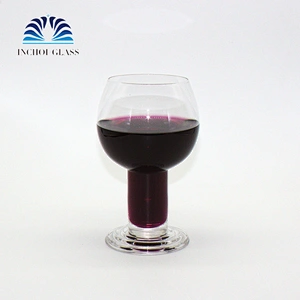 OEM/ODM 600ml Transparent Large Handmade Crystal Hollow wine glass red stem