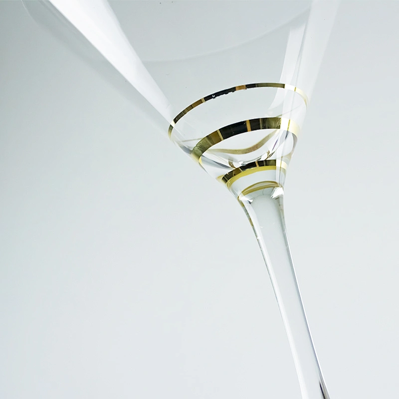 AD Hotel Bar KTV Champagne Martini Gold Stripes Goblets Cocktail Glass