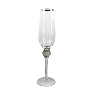Diamond champagne Phnom penh Silver edge glass/wedding wine glass