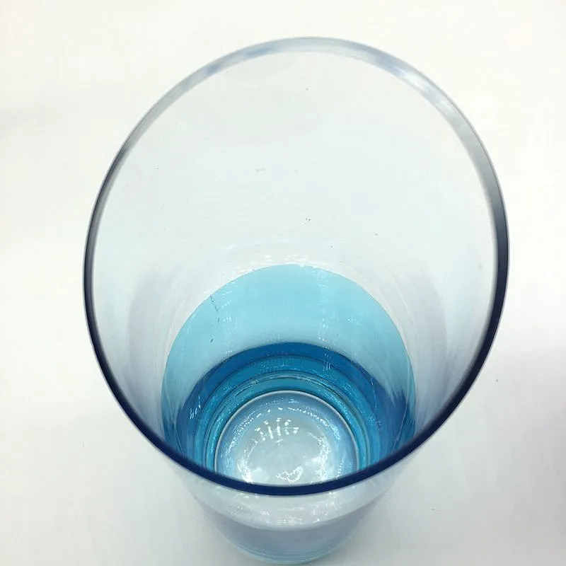 colored straight shape classical   slant glass vase