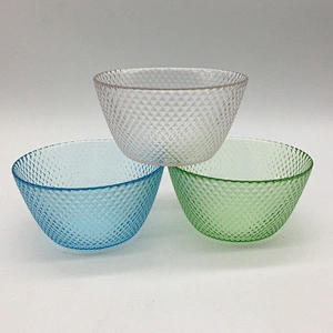 factory wholesale solid color glass salad/ice cream bowl for family