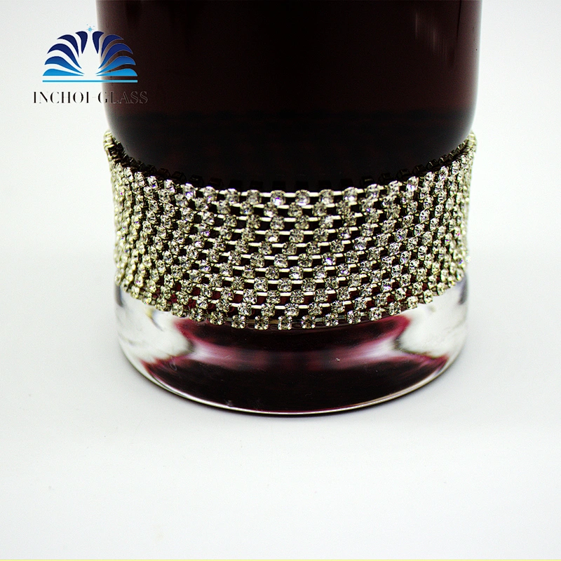 Diamond design edge milk fruit juice glass cup