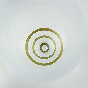 Gold Ctripes Frosted Wine Glass Of  Goblet