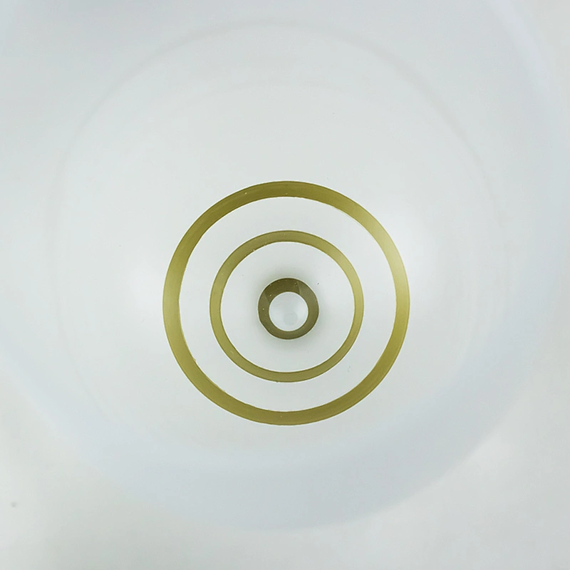 Gold Ctripes Frosted Wine Glass Of  Goblet