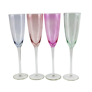 Vertical Stripes Wariety Of Spraying Color Champagne Glasses/Wine Glasses