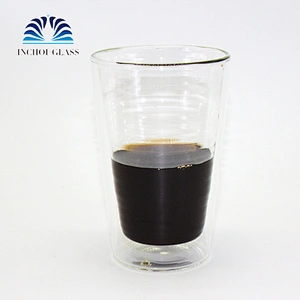 INCHOI large coffee mugs double wall glass tea cup with handle