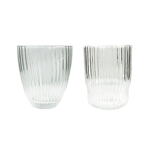 Amazon Household Custom Vertical Stripes Glass Tea Cup