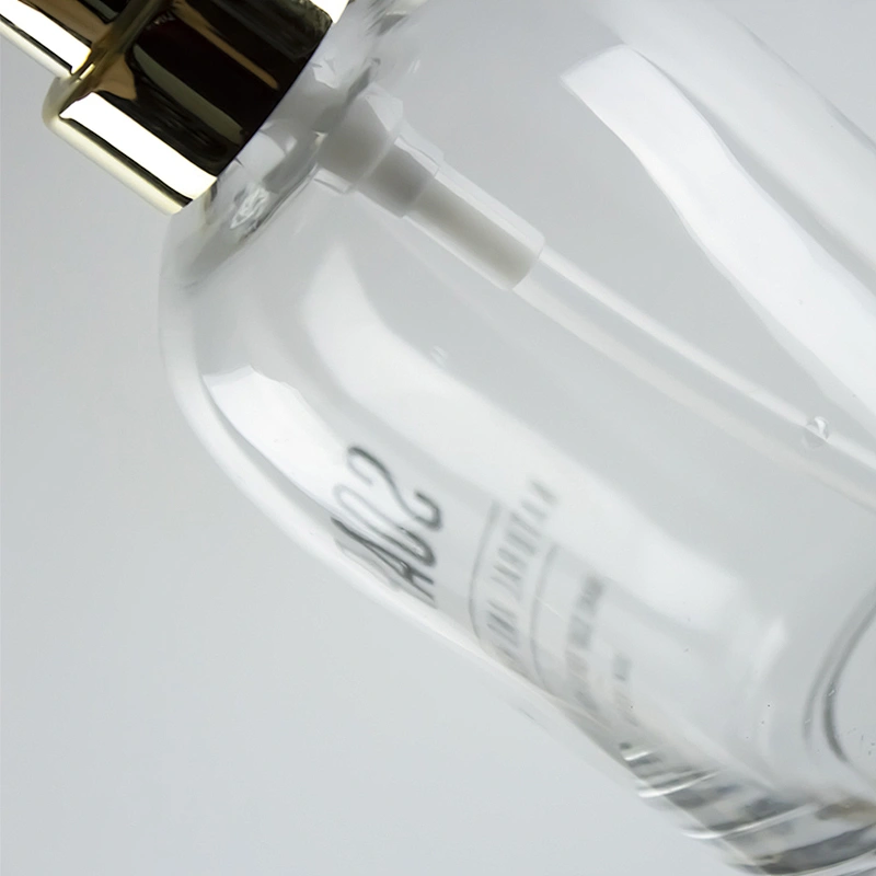 350ml Transparent Shampoo Pump Glass Wash Bath Bottles