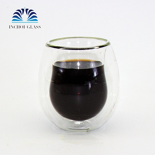 latte cups double walled coffee glass clear thermo insulated stackable mug/double wall beer glass