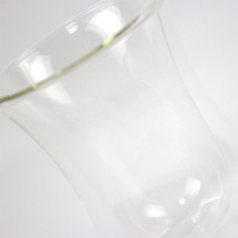 320ml  Art and design body shape pit Double deck coffee glass/milk glass