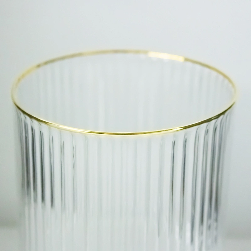 400ml Lead-free High-grade Household Vertical Stripes Phnom Penh Whiskey Wine Glass