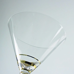AD Hotel Bar KTV Champagne Martini Gold Stripes Goblets Cocktail Glass