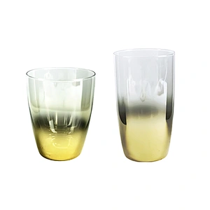 Electroplating Series Golden Beer Milk Whisky Wine Glass For Hotel Bar