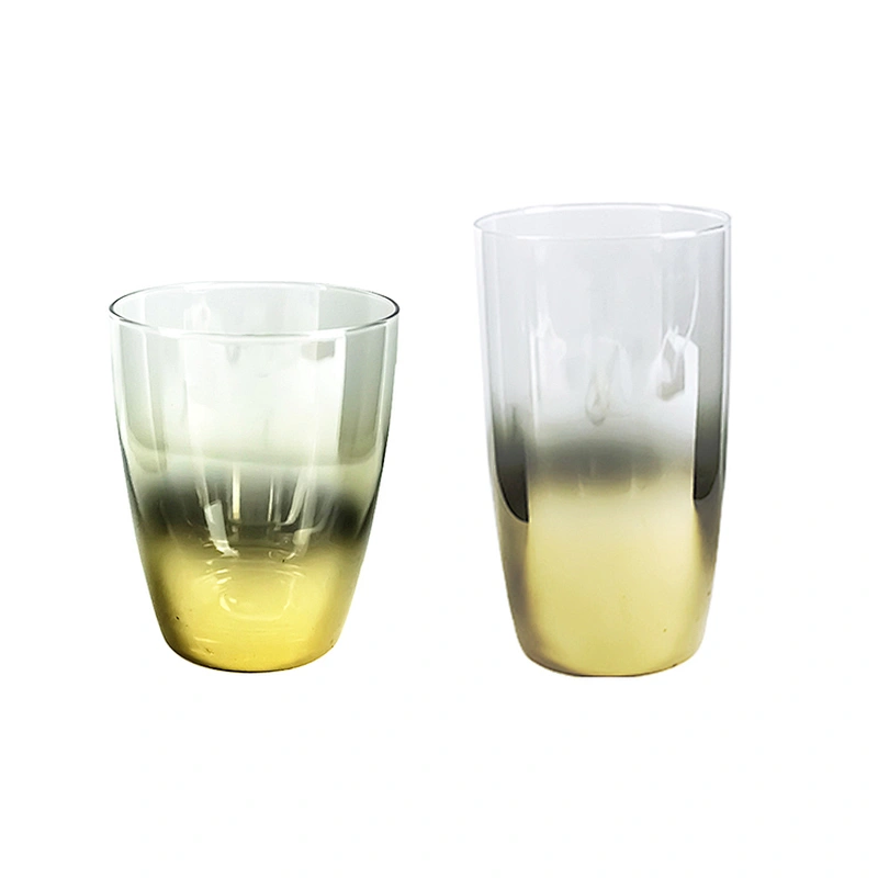 Electroplating Series Golden Beer Milk Whisky Wine Glass For Hotel Bar