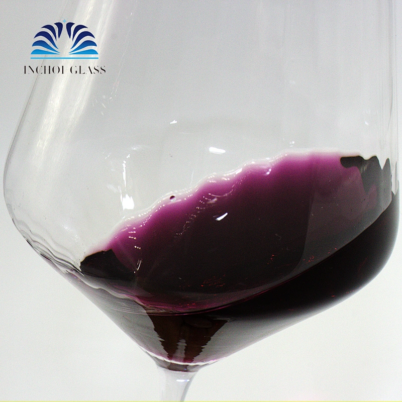 Es Wholesale 500ml tTable Vertical Stripe Edges Holder Crystal Wine Tumbler Glass Mugs