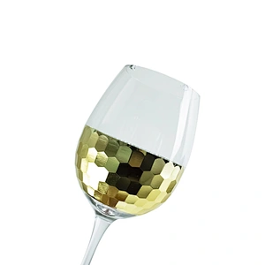Novel Design Golden Honeycomb Whisky Shot Drink Glass Wine Set