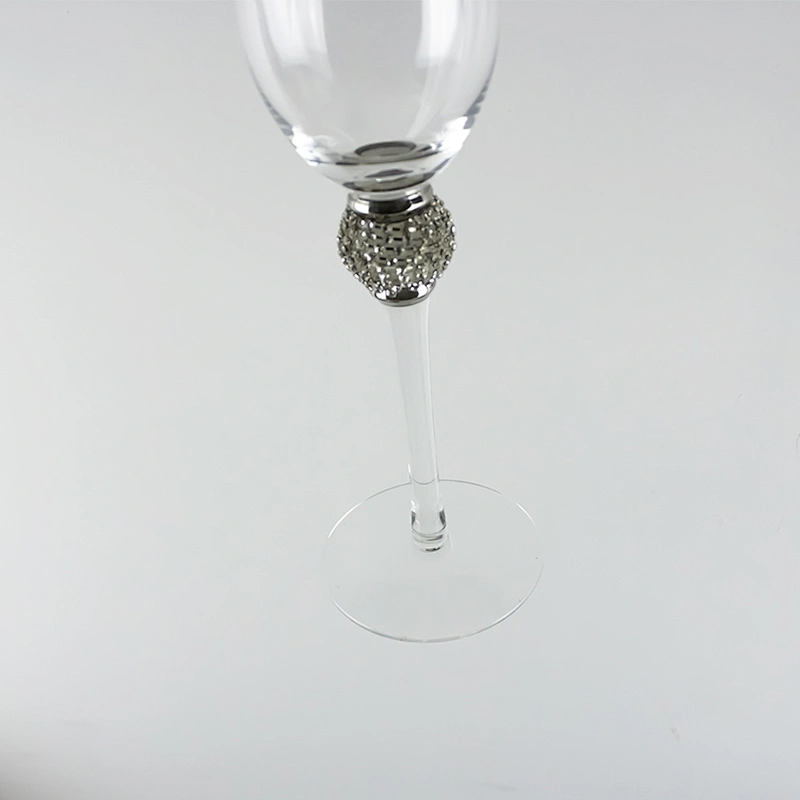 Diamond champagne Phnom penh Silver edge glass/wedding wine glass