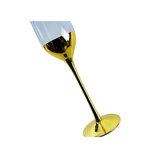 Wholesale With Wine Glass Cup Wedding Glassware Set Gold Rim Champagne Glass