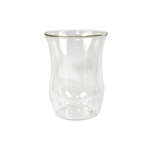 320ml  Art and design body shape pit Double deck coffee glass/milk glass