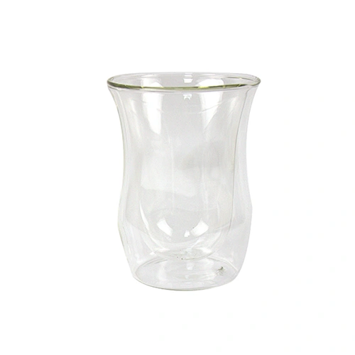 320ml  Art and design body shape pit Double deck coffee glass/milk glass