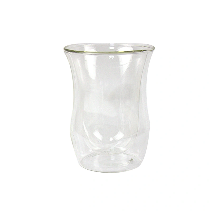 320ml  Art and design body shape pit Double deck coffee glass/milk glass