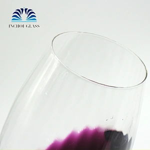 Wholesale Popular Wedding Decoration Vertical Stripe Edges 450ml Transparent Crystal Wine Mugs