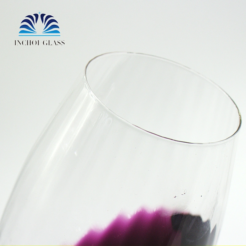 Wholesale Popular Wedding Decoration Vertical Stripe Edges 450ml Transparent Crystal Wine Mugs