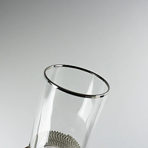 Diamond design edge milk fruit juice glass cup
