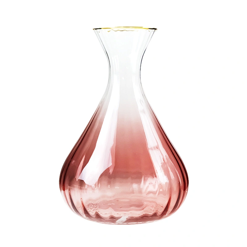 Pink Gradient Phnom Penh Lead-free Crystal Red Wine Decanter