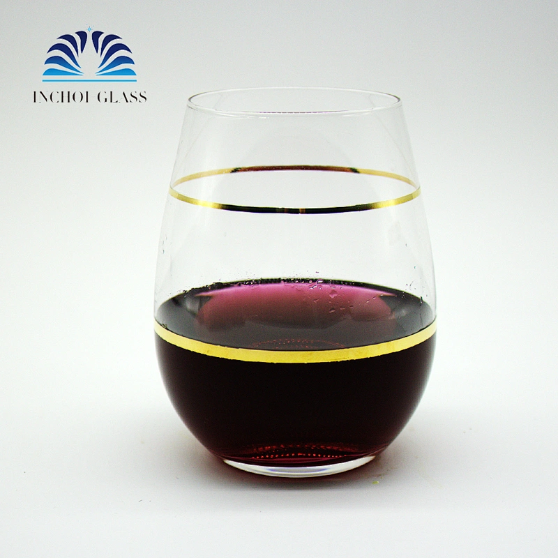 Logo Custom Handmade Hammered Eye Grain Golden Rim Glass Cup Lead-free Crystal whisky glass Drinking Glass