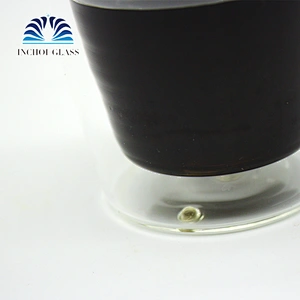 INCHOI large coffee mugs double wall glass tea cup with handle