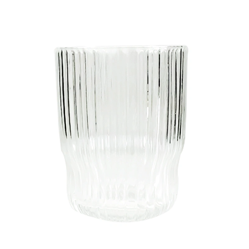 Vertical Stripes Drink Water Fruit Juice  Whisky Wine  Glass Cup