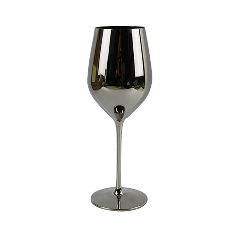 Silver Electroplating Red Wine Glass Cup Set High Quality Lead Free Clear Crystal Wedding Wine Glass