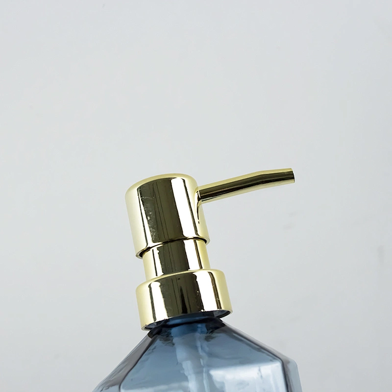Transparent Blue Shampoo Hand washing liquid glass bottle