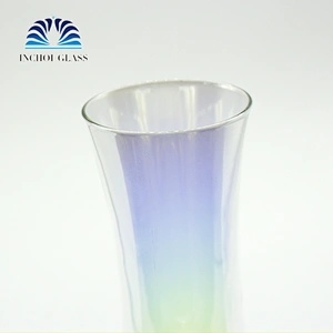 Rainbow Color Plating Color 200ml Transparent Crystal Champagne Glass