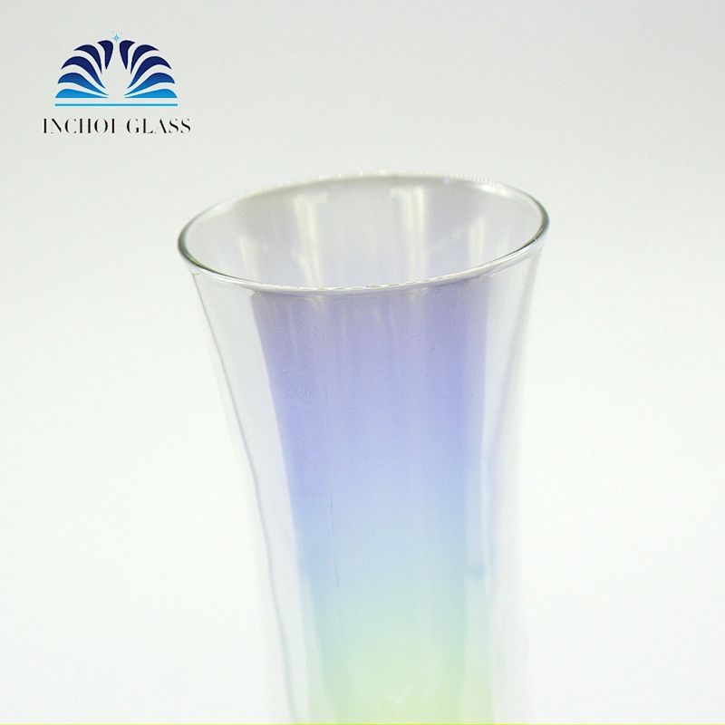 Rainbow Color Plating Color 200ml Transparent Crystal Champagne Glass