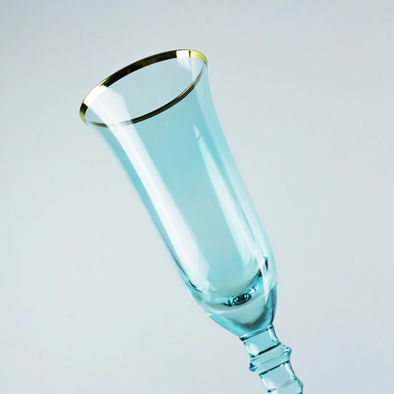 High quality 200ml Gold Golden Grain Light Green Liquor cocktail Champagne Wine Glass