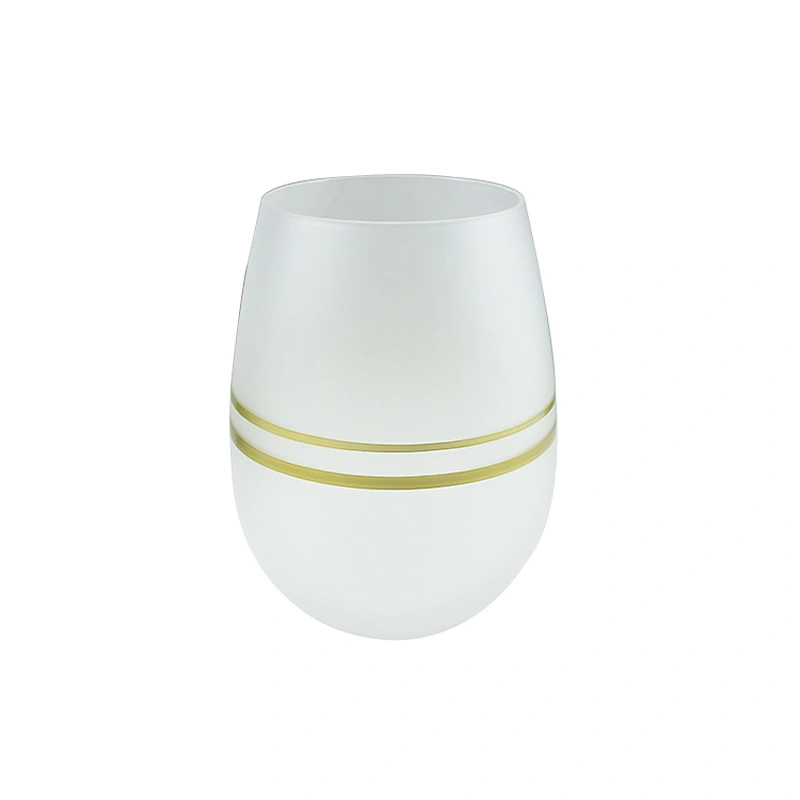 2019 450ml Golden Grain Gold Frosted Glass Decorative Pattern Drinking Wine Glass