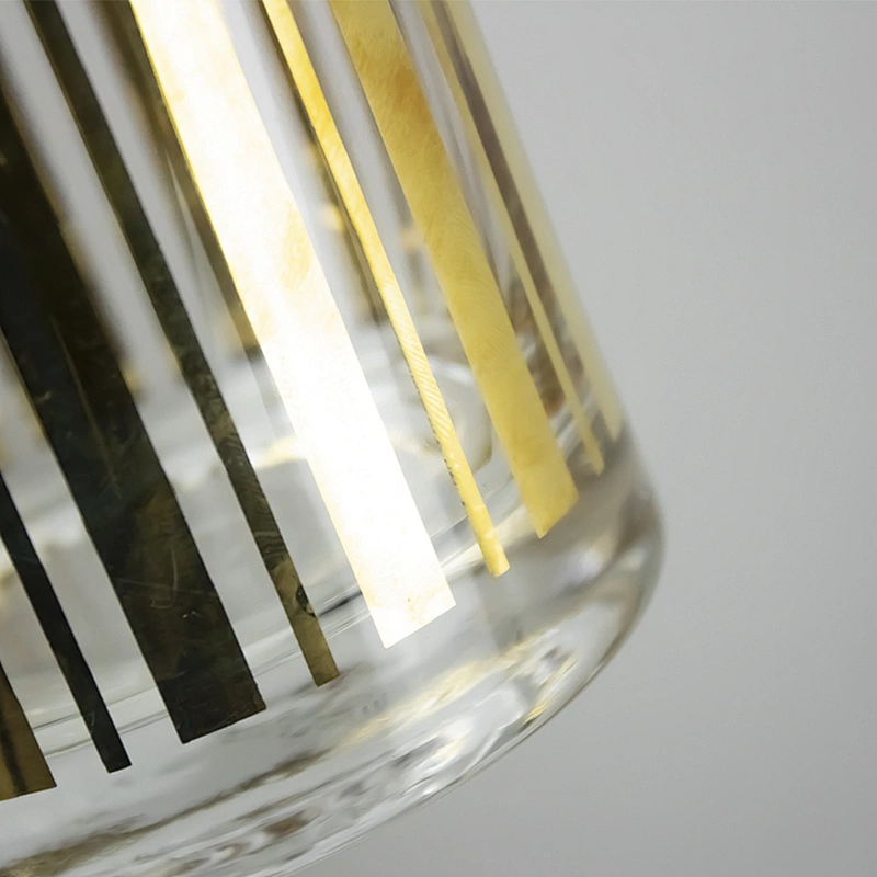 Gold Design whisky Vertical Stripes Wine  Glass Cup