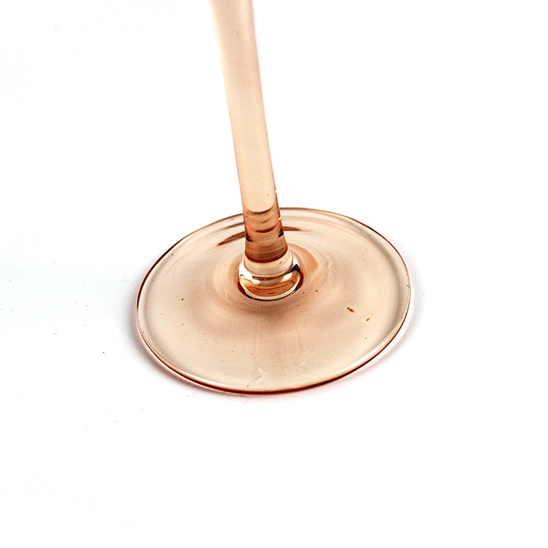 INCHOI High Quality Lead-free Pink Golden Edge Champagne Flutes Glass