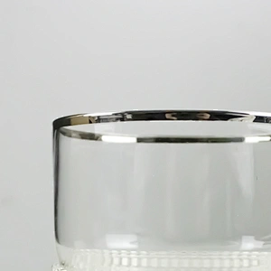 Diamond Phnom penh Silver edge whisky Wine Glass Cup