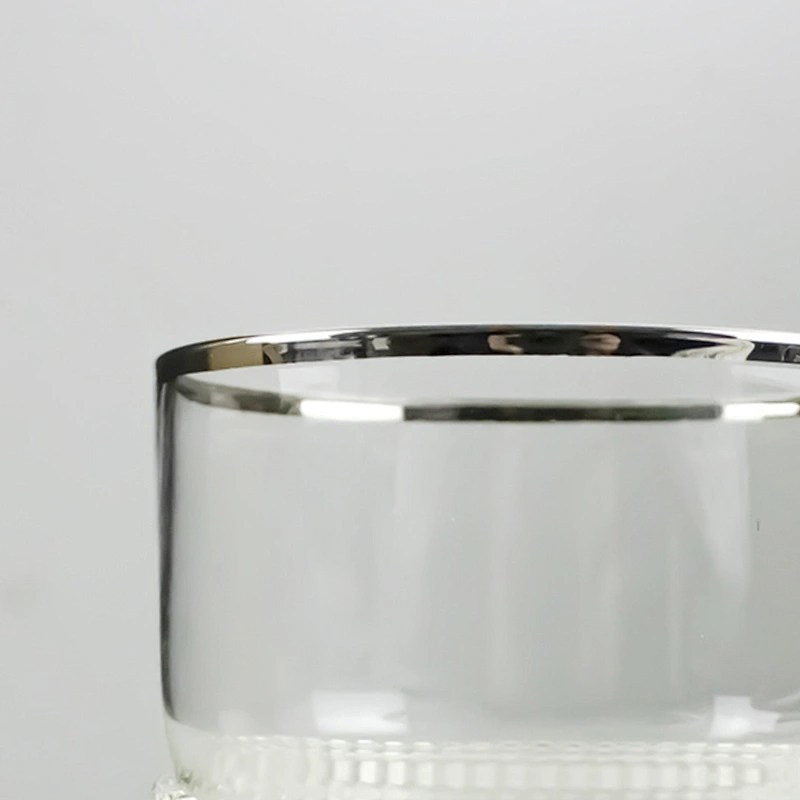 Diamond Phnom penh Silver edge whisky Wine Glass Cup