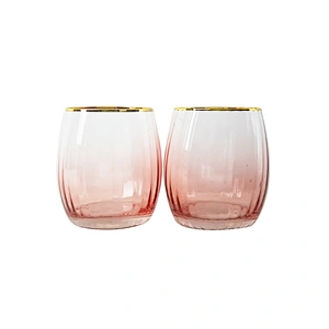 Customized Reusable  Pink Hot Selling Glassware Tea Beer Wine  Glass Cup