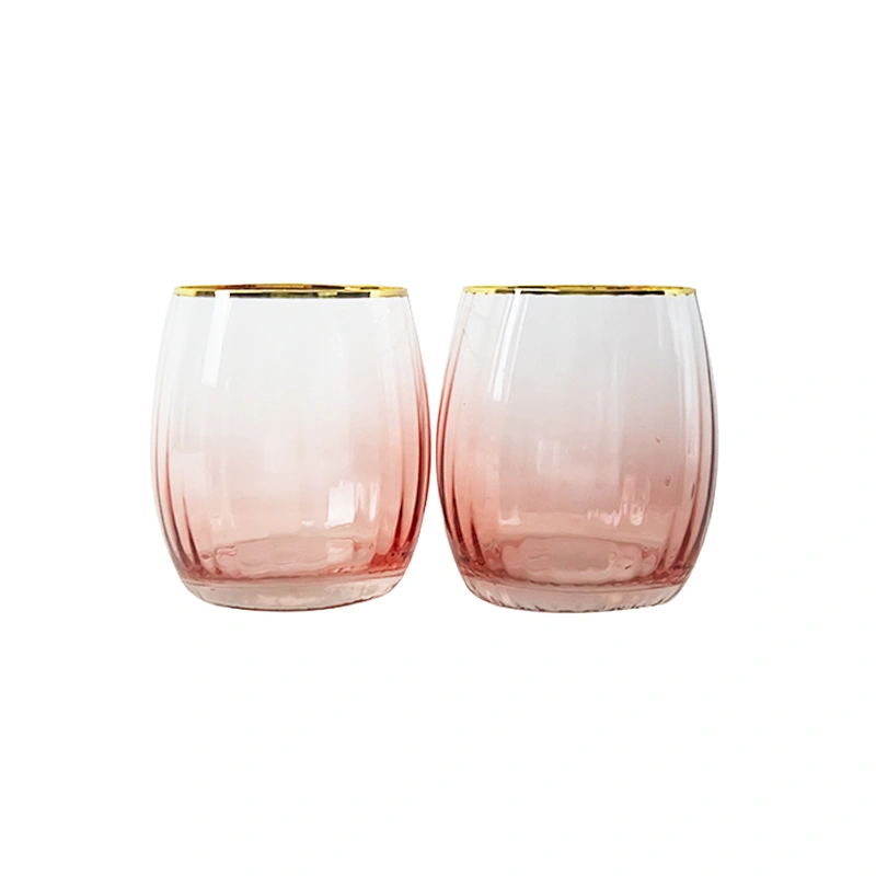 Customized Reusable  Pink Hot Selling Glassware Tea Beer Wine  Glass Cup