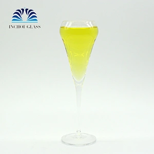 2019 High Quality Wholesale Handmade 260ml Lily Shape Crystal Champagne Glass