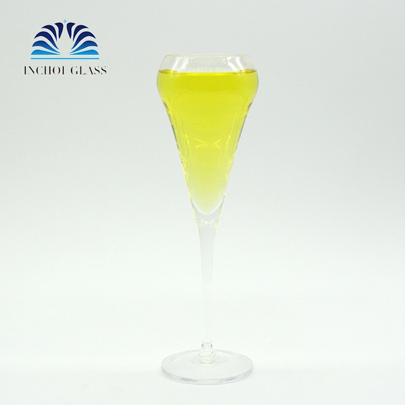 2019 High Quality Wholesale Handmade 260ml Lily Shape Crystal Champagne Glass