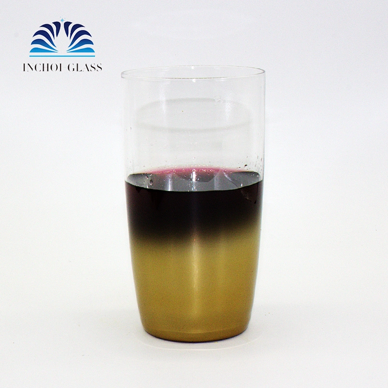 Factory Direct Sale Handmade Drinking Water Electroplated Golden Wine  Glass Cup