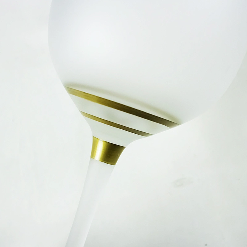 Gold Ctripes Frosted Wine Glass Of  Goblet